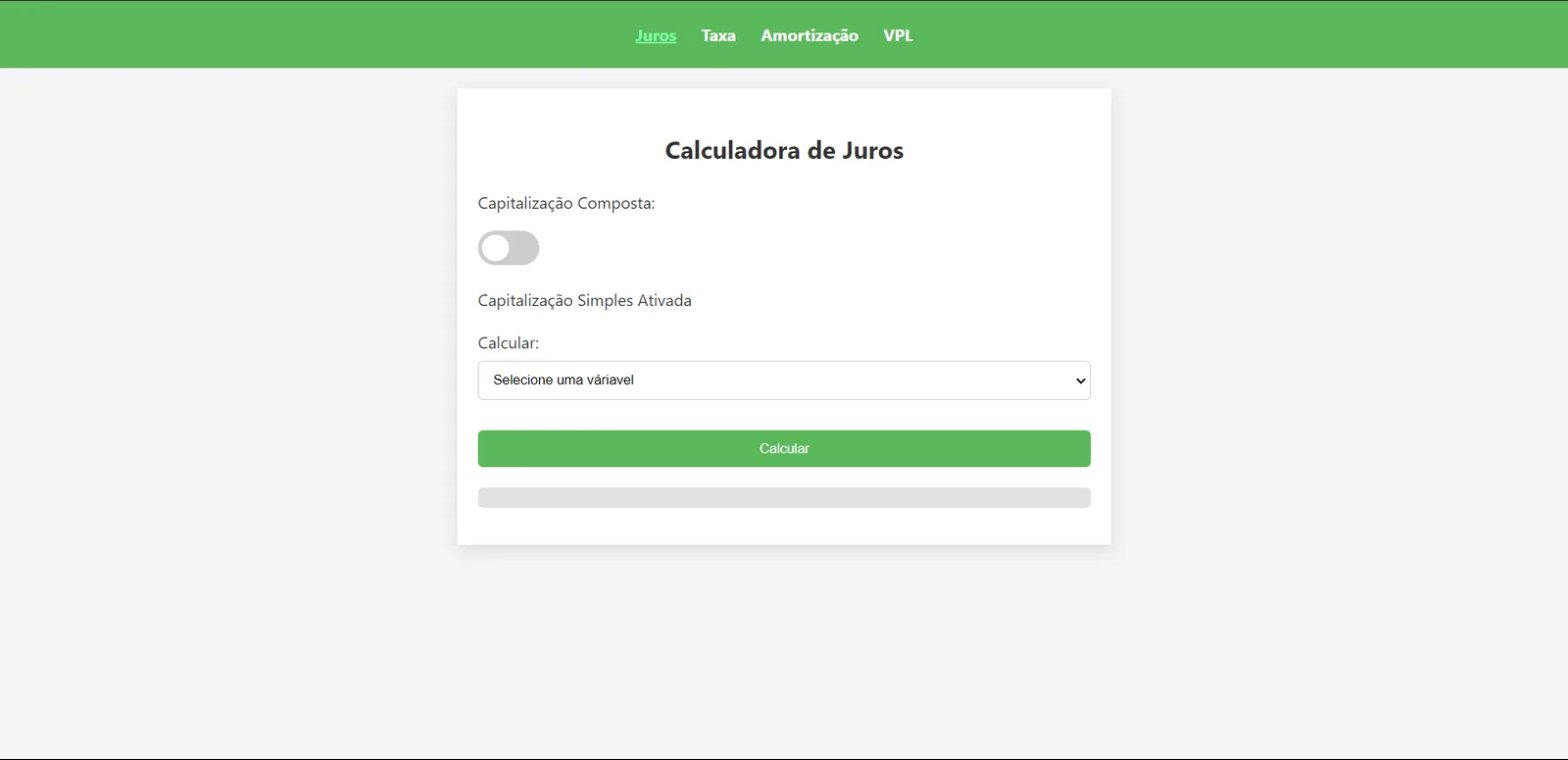 Calculadora Financeira
